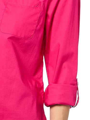 Nautica - Camisa de Manga Larga con Botones para Mujer