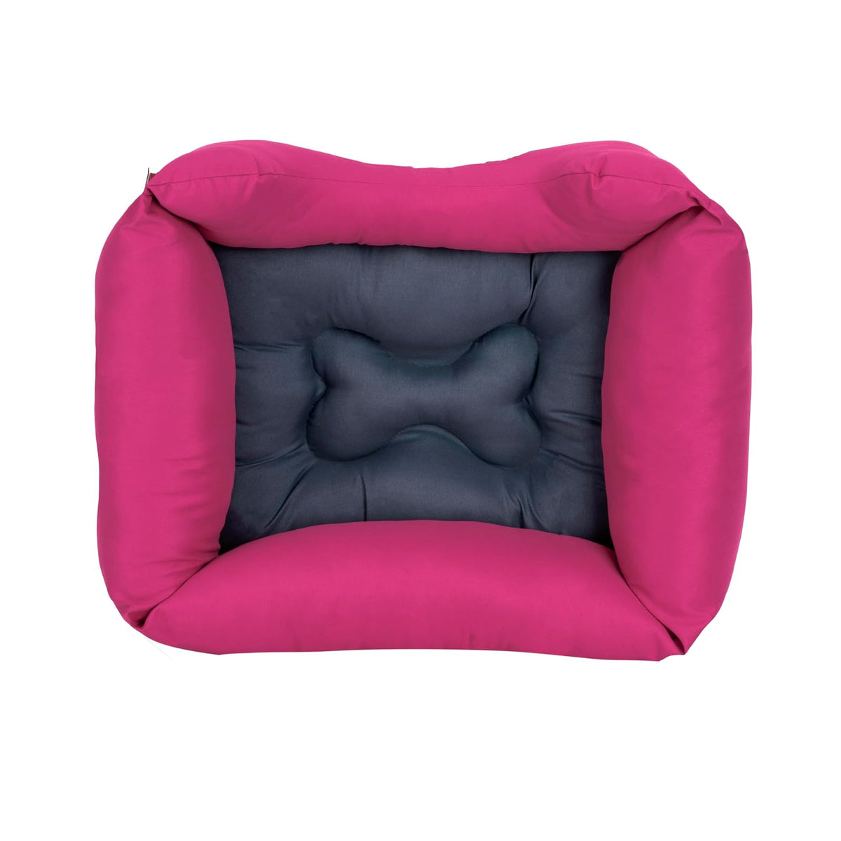 Fancy Pets Cama Rectangular para Perro Tamaño Chico Color Rosa con Gris