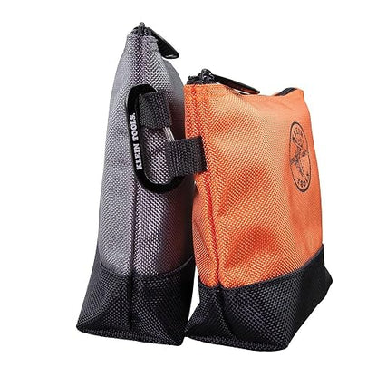 Klein Tools 55470 - Bolsas de herramientas con cierre (lona de 34.3 cm), multicolor, paquete de 2 unidades