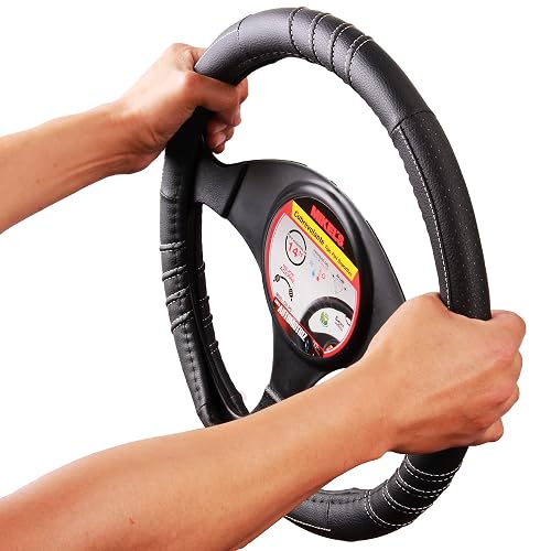 Mikel's CU-PD Cubrevolante Deportivo Universal de Piel Color Negro