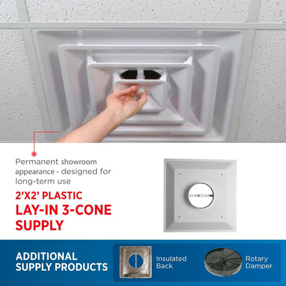 QUICK CONNECT HT-2X2-SPL08 Suministro de colocación, blanco