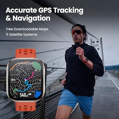 Amazfit Bip 6 Reloj Inteligente de 46 mm, batería de 14 días, visualización AMOLED de 1.9 Pulgadas, GPS y mapas gratuitos, AI, Llamadas y Texto Bluetooth, rastreador de Salud, Fitness y sueño, más de
