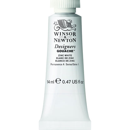 Winsor & Newton Designers Pintura Gouache en Tubo - Tubo 14 ml - Blanco zinc