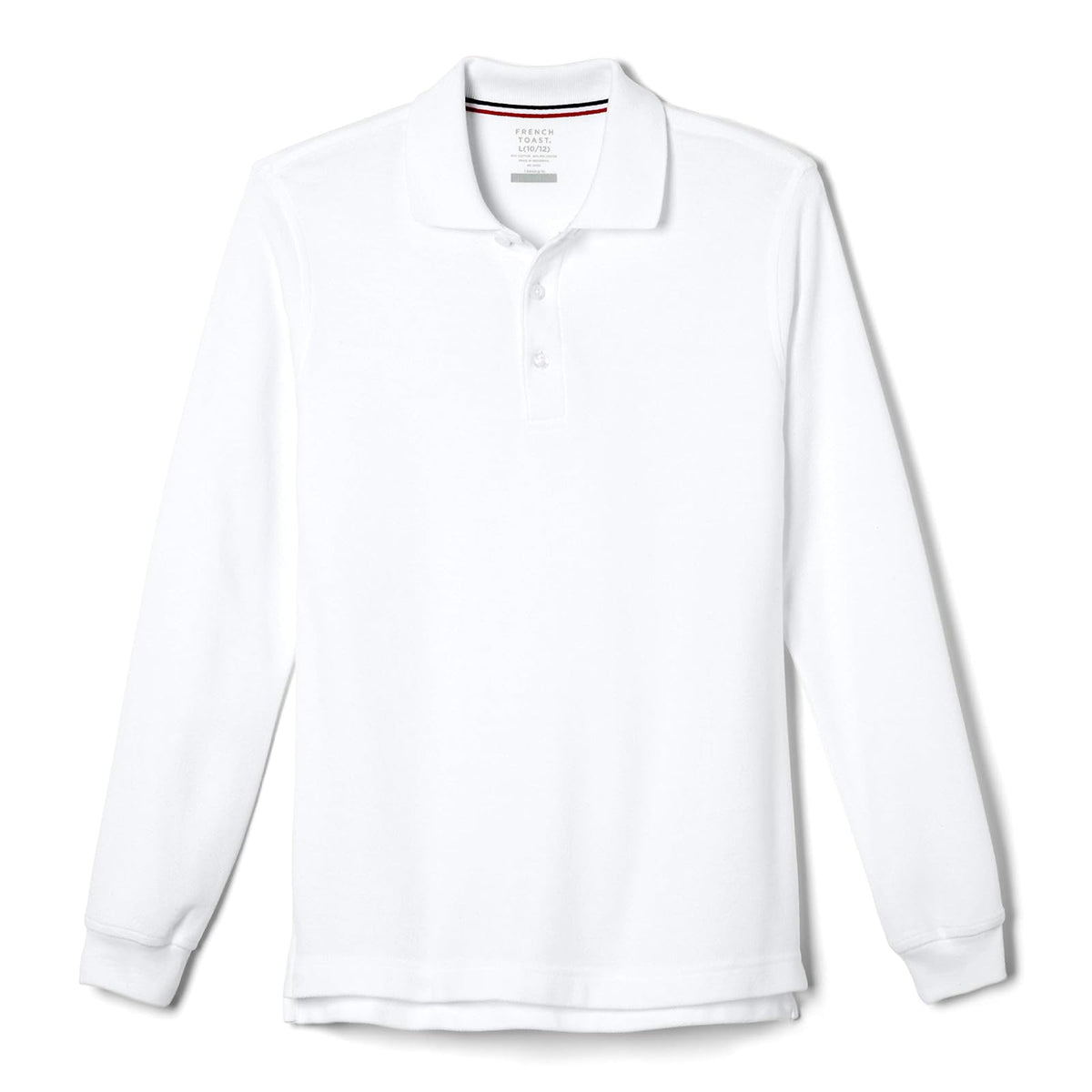 French Toast Camisa Polo Manga Larga para Niño - White - 6-7