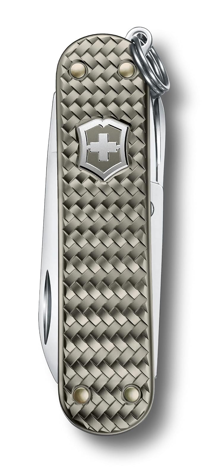 Victorinox Navaja Classic Precious Alox,infinite Gray, 5 Usos | Mini EDC - Navaja de bolsillo para hombre con escala de tejido Alox, tijeras, lima de uñas, destornillador y hoja pequeña - Precious Alox - Gris