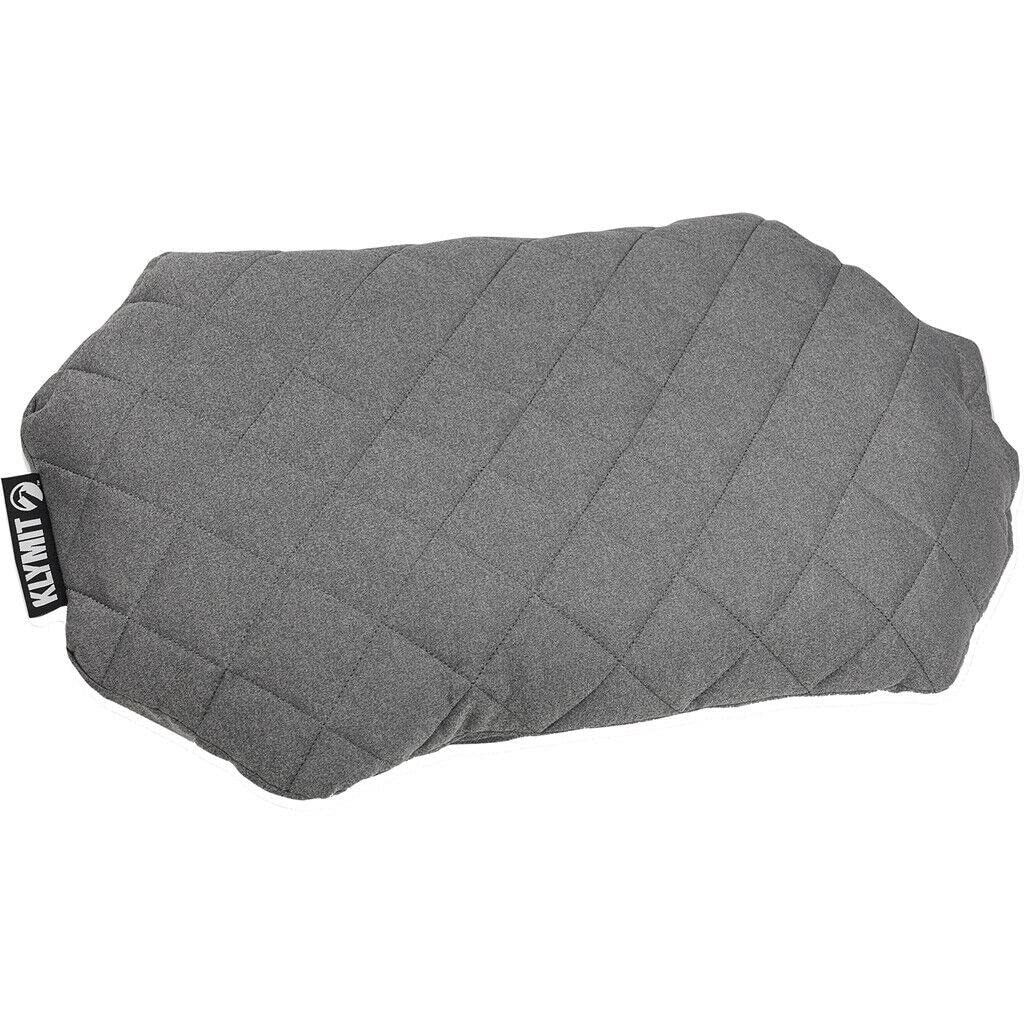 Klymit Luxe Pillow - Almohada inflable ligera y lujosa para viaje (nueva), color gris, XL