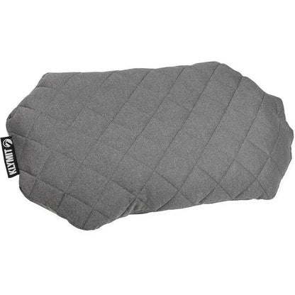 Klymit Luxe Pillow - Almohada inflable ligera y lujosa para viaje (nueva), color gris, XL