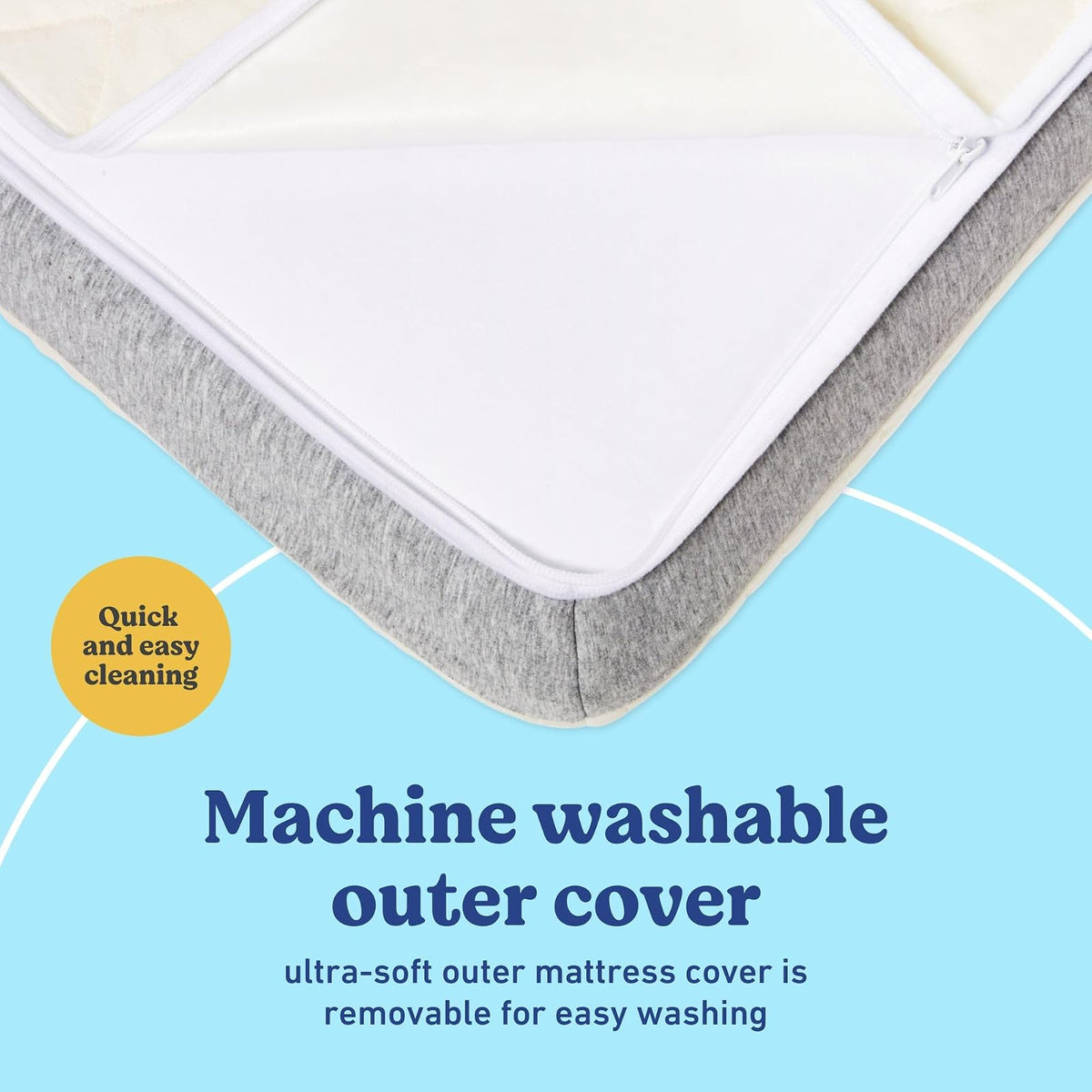 Graco Colchón Ultra 2 en 1 de Doble Cara para Cuna y niños pequeños, Certificado GREENGUARD Gold, Ultra Suave, Lavable a máquina, Resistente al Agua, colchón de Doble Cara para bebés y niños pequeños