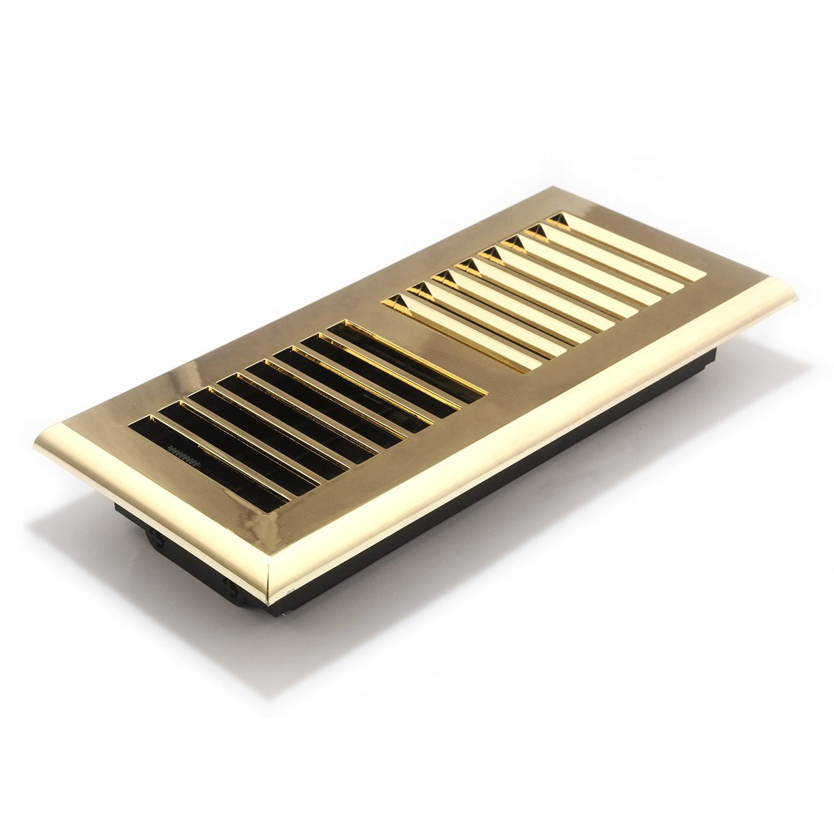 Accord APFRSNL410 piso de plástico registro con diseño de lama, Moderno, 4" x 10", Polished Brass