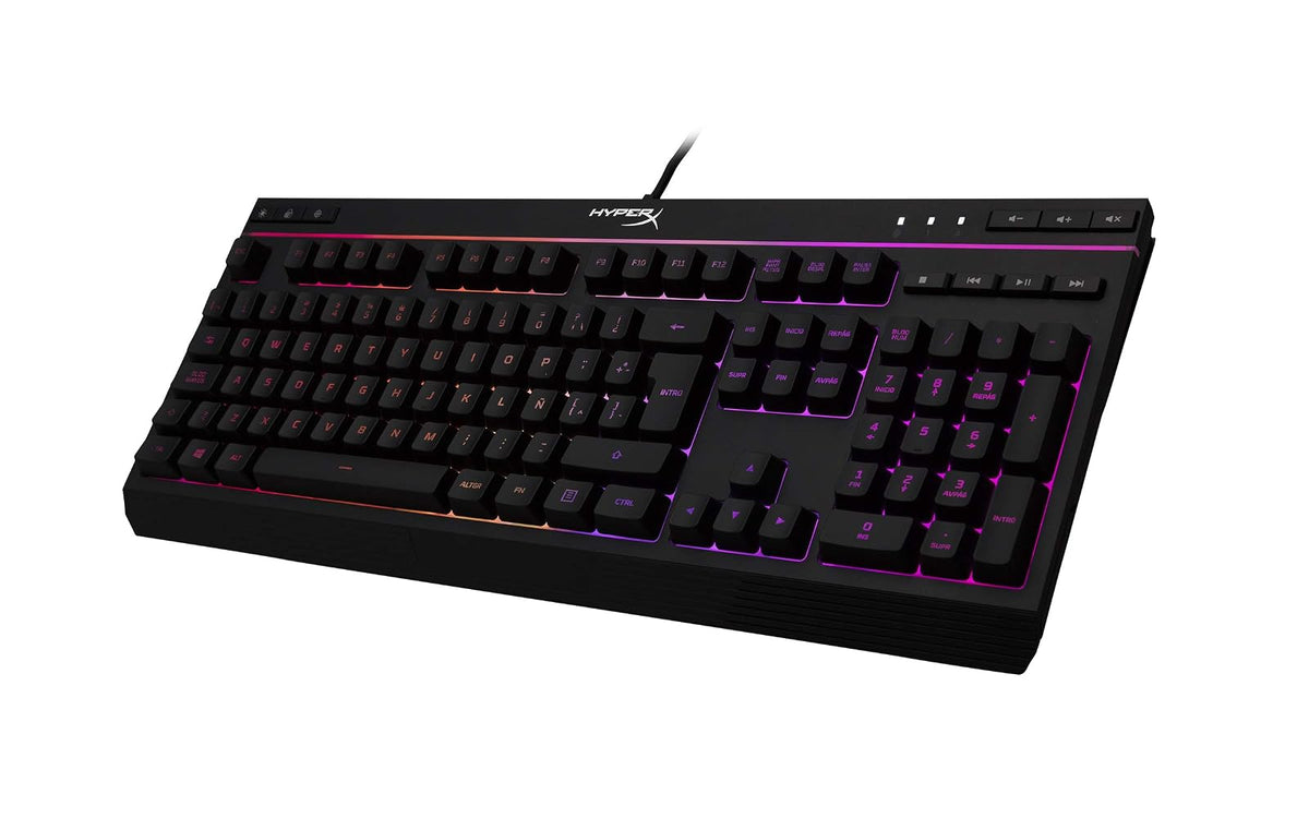 HyperX Alloy Core RGB – Teclado Gamer español de Membrana – Teclas silenciosas y rápidas con iluminación dinámica RGB, Resistente a derrames + Pulsefire Core RGB Mouse para Gaming