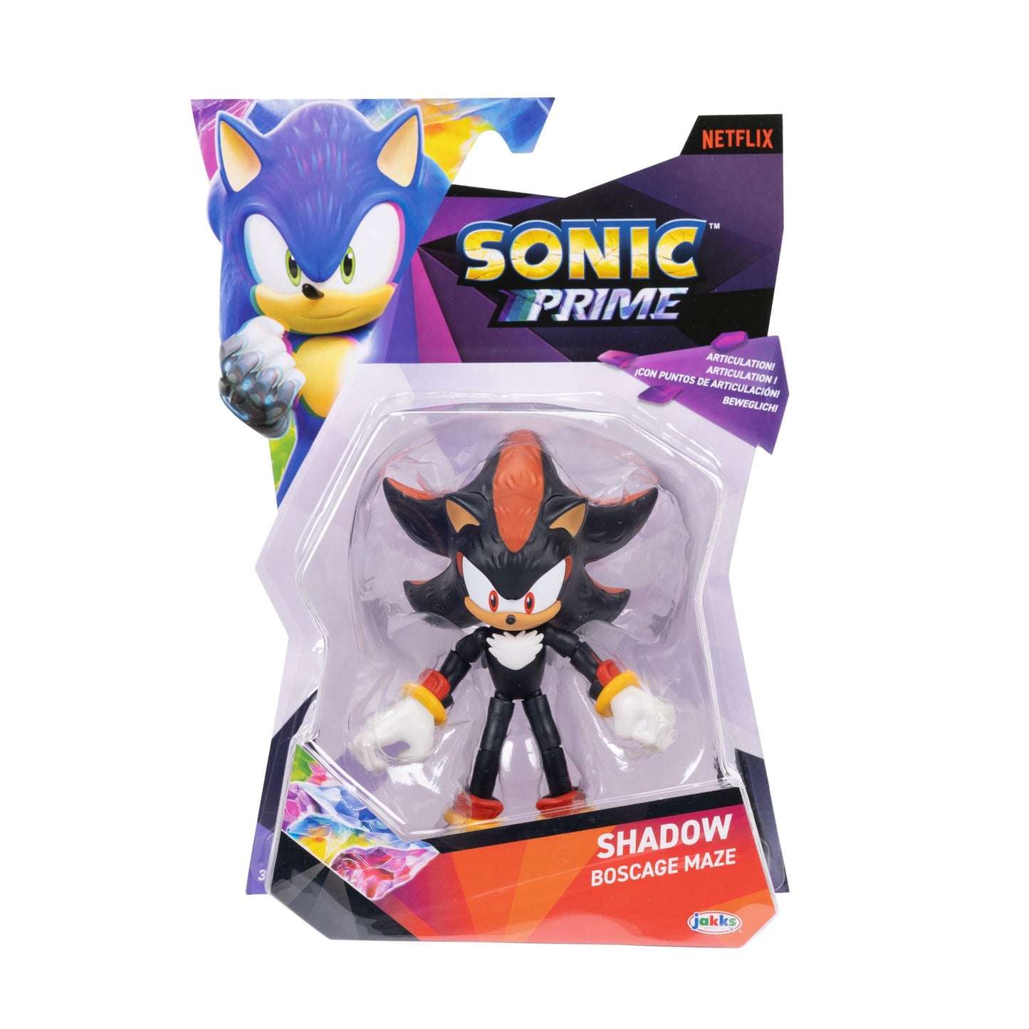 Sonic Prime - Figura de acción articulada de 5 Pulgadas - Shadow Green Hill Zone