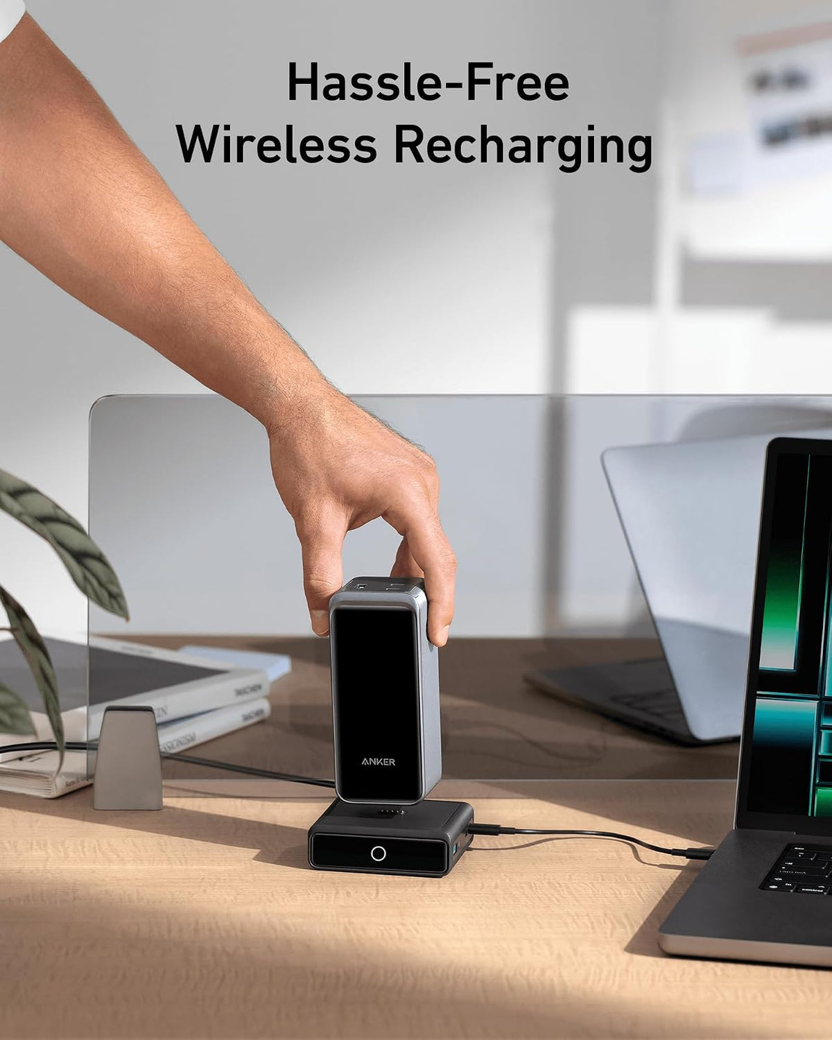 Anker Base de Carga Prime Power Bank, Carga rápida de 100 W con 4 Puertos, para MacBook Pro/Air Series, iPhone 14/13 Series, Samsung, Pixel, AirPods y más (Banco de energía no Incluido)