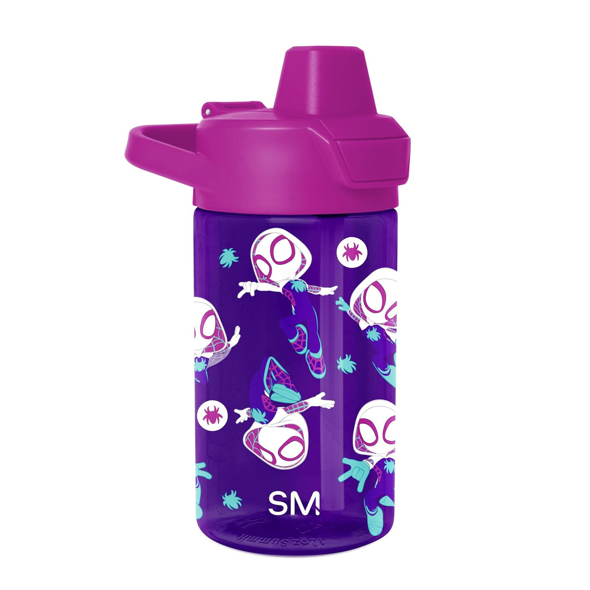 Simple Modern Summit Botella Tritan para Niños, 12 oz, Diseños con Licencia - Marvel: Spider Gwen - Tapa cubierta | 12 onzas