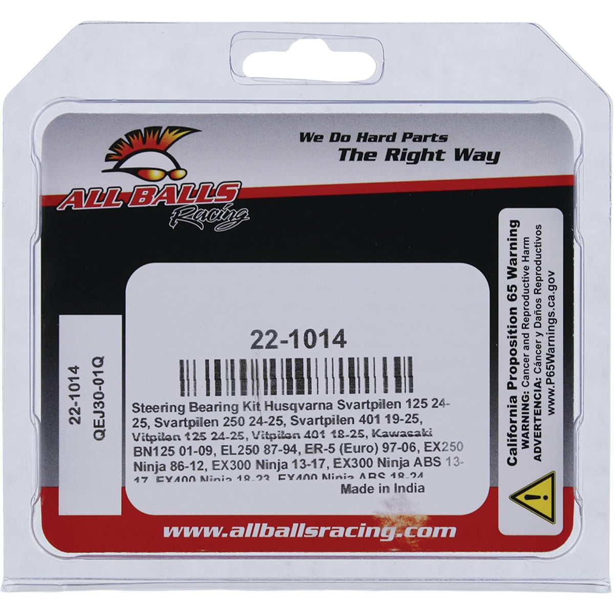 All Balls Racing 22-1014 Kit de sellado de rodamiento de vástago de dirección compatible con/reemplazo para Kawasaki