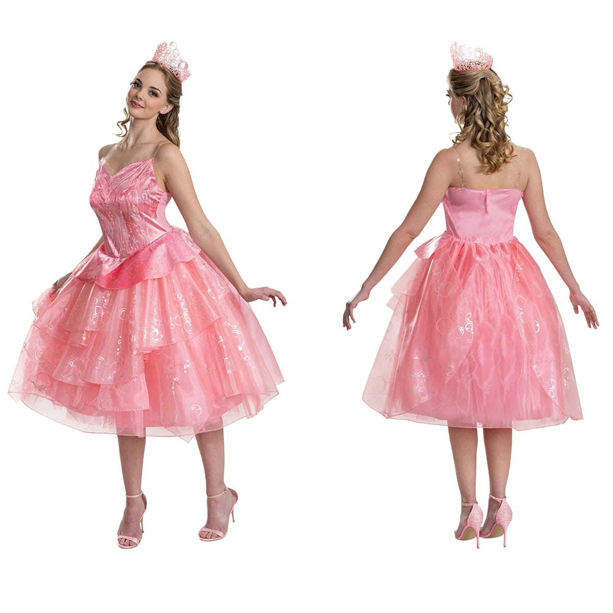 Disguise Wicked Glinda - Disfraz oficial de lujo de Glinda rosa malvada para mujer, talla 8-10