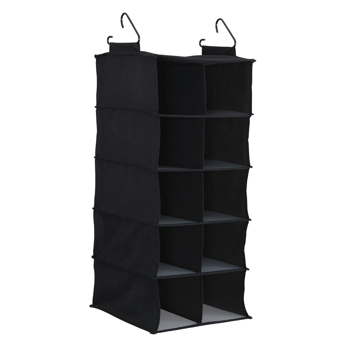 Household Essentials - Organizador de 10 Bolsillos para Colgar Zapatos con Ganchos - Negro