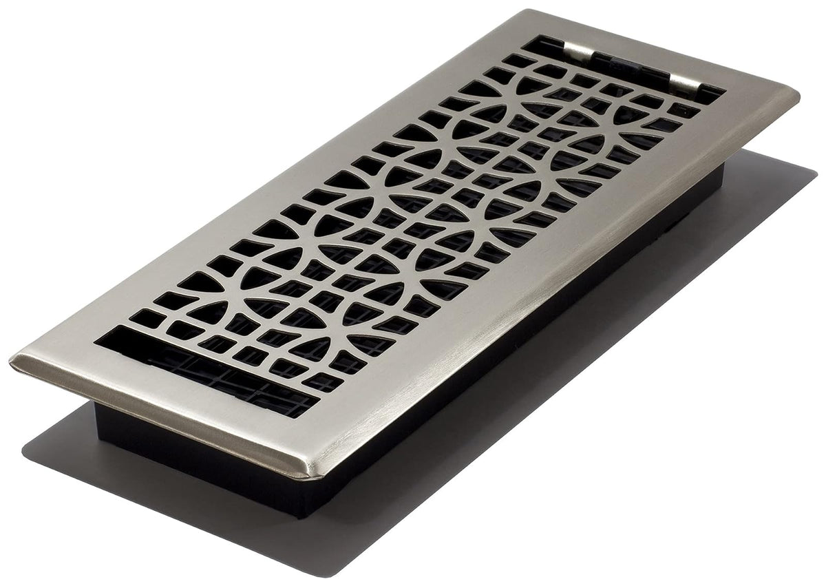 Decor Grates ECH412-NKL, Eclipse - Registro de Piso, 4 x 12 Pulgadas, níquel Cepillado