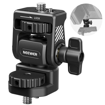 NEEWER Montaje de Monitor Campo Mejorado con Tornillo 1/4", Giro 360°, Inclinación 180°, Tornillo Antigiro Compatible con Atomos Ninja 5" y 7" Monitor de Cámara, Jaula para Cámara, MA021