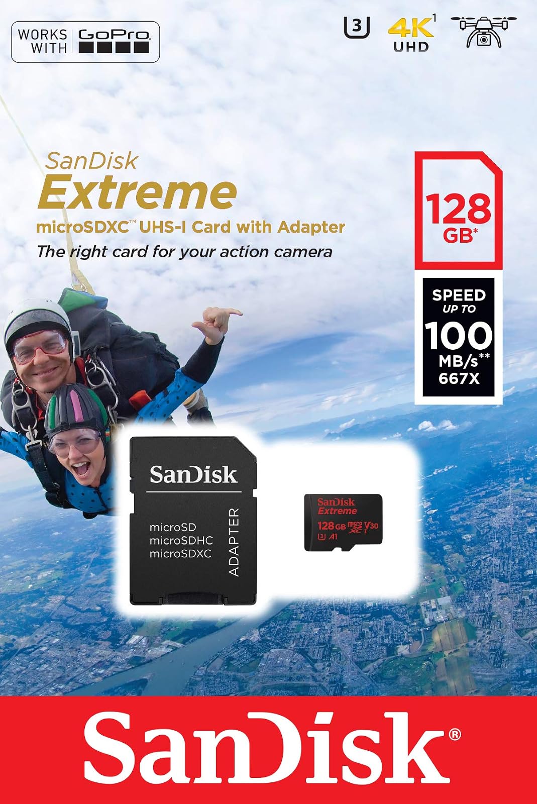Sandisk Tarjeta de memoria 128 GB, MicroSDXC