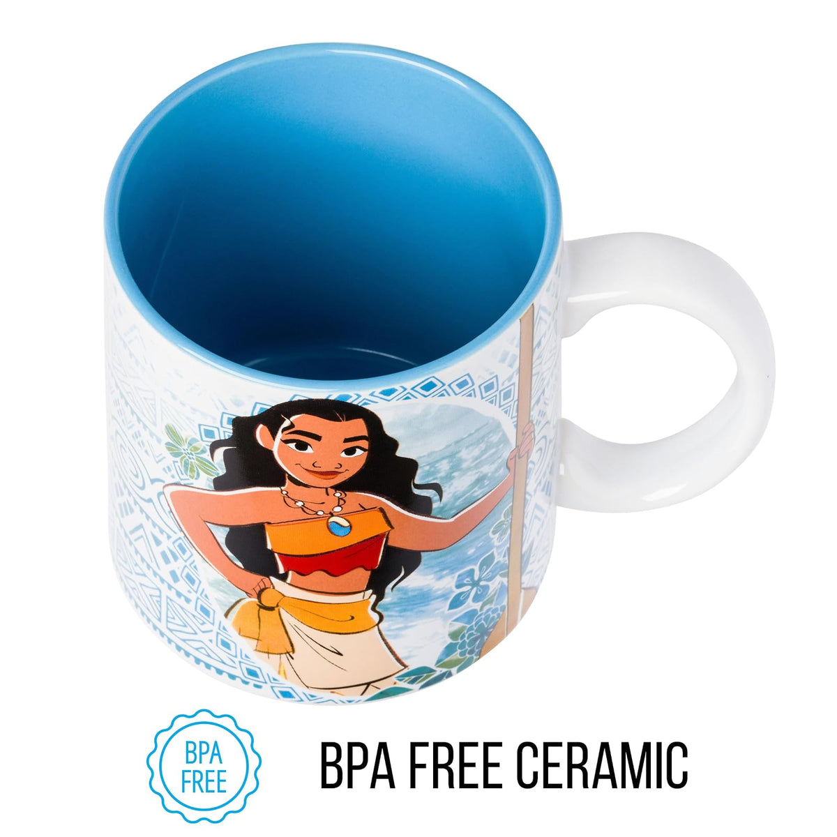 Disney mn0934 Moana explorar Oceania – Taza de desayuno (cerámica), 20 oz, multicolor