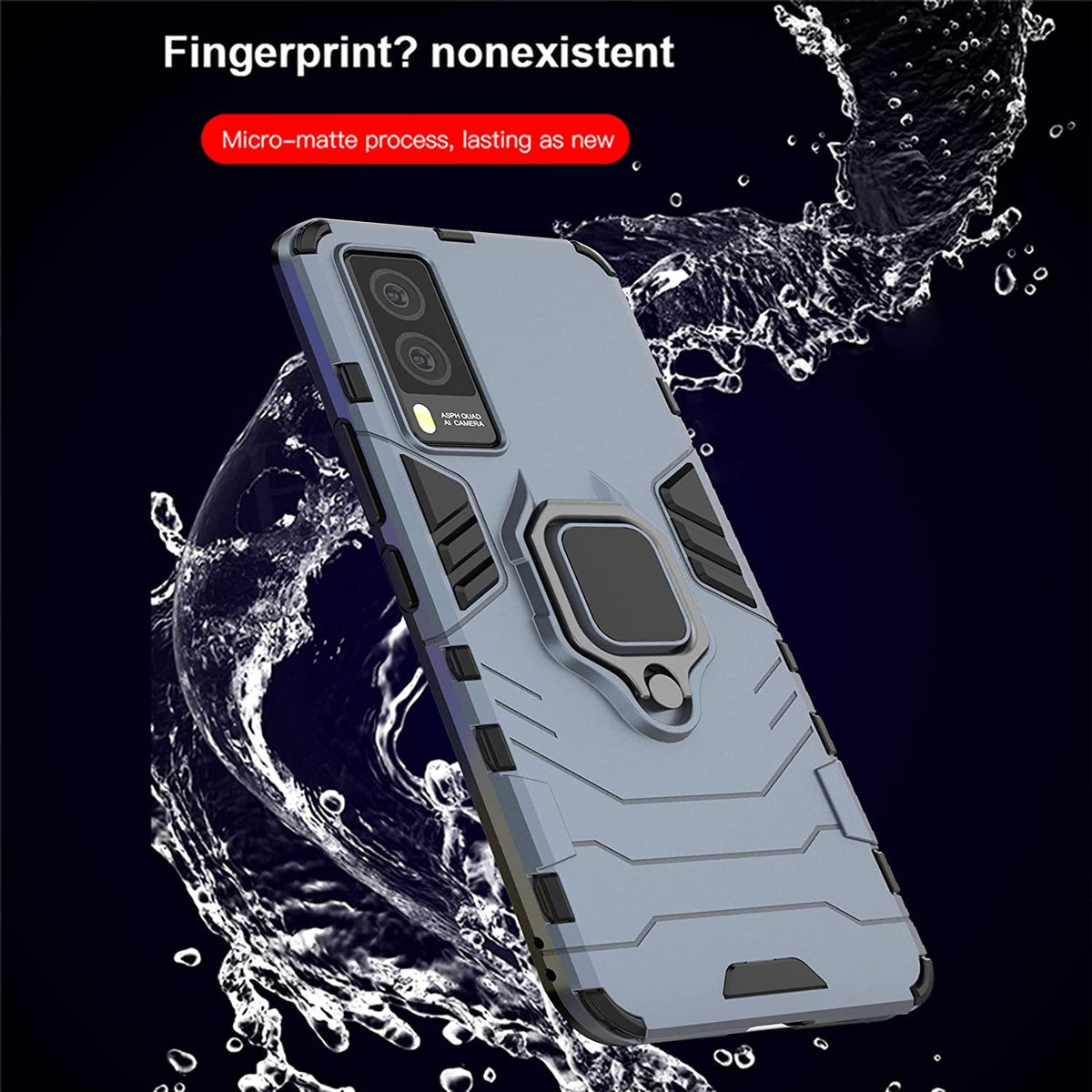 ZMONE Funda para Honor X9a 5G / Honor Magic 5 Lite Case Híbrido Doble Capa Armadura Resistente A Prueba de Choques Carcasa Protector con Pie de Apoyo Magnético - Azul