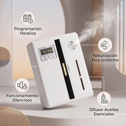 Máquina de Aromaterapia Inteligente | Aromatizantes Silencioso con Nebulización para Hogar, Hotel y SPA