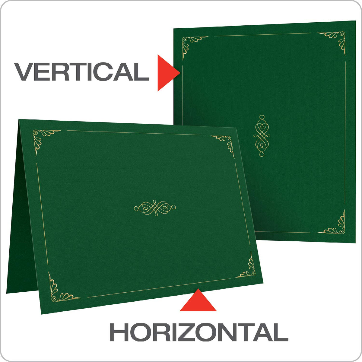 Oxford 299605 Soporte de Diploma Verde, Tamaño Carta, 25 por Paquete