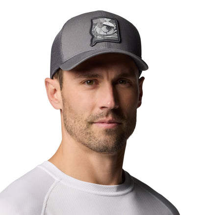 Columbia PFG Patch Mesh Ball Cap Tapa Unisex Adulto - G-XL - City Grey - Sunset Fish