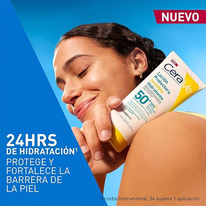 CeraVe Loción Protectora Invisible Hidratante 50FPS protector solar corporal hidratante para todo tipo de piel 177ml