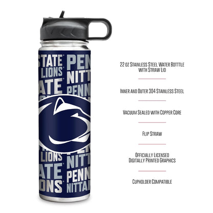 Rico Industries NCAA Penn State Nittany Lions - Vaso de Acero Inoxidable de 22 onzas con Tapa, Ideal para café, té, Agua o cócteles