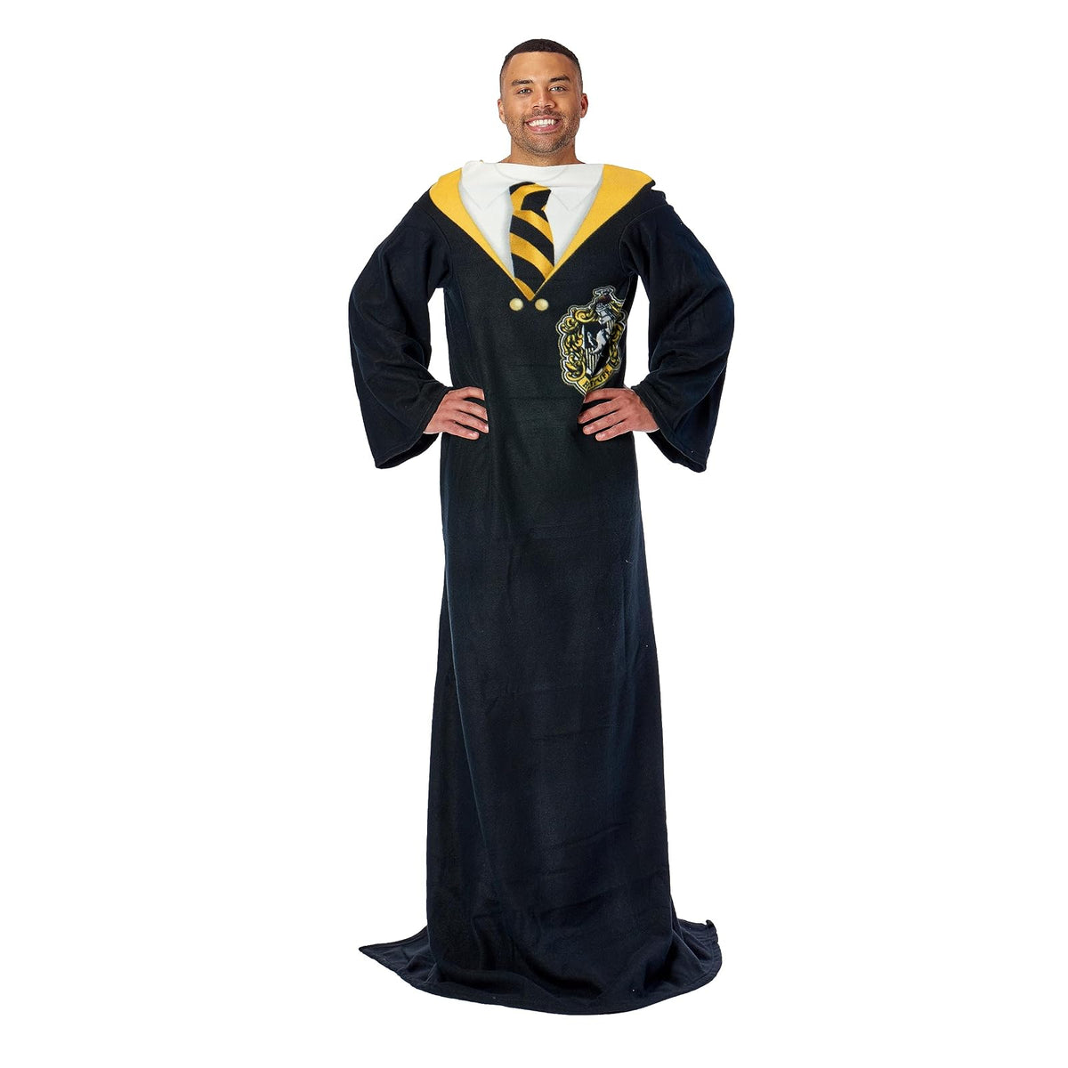 Northwest Hufflepuff Hogwarts - Manta de uniforme con mangas, 48 x 71 pulgadas, Harry Potter