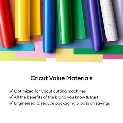 Cricut® Value - Vinilo permanente - 12 x 12 pulgadas, negro (10 unidades)