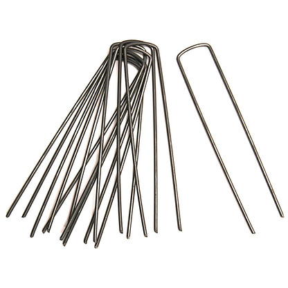 Easy Gardener 50825 - Grapas para Tela y jardín, ((4.5"), Plateado, 10 Staples