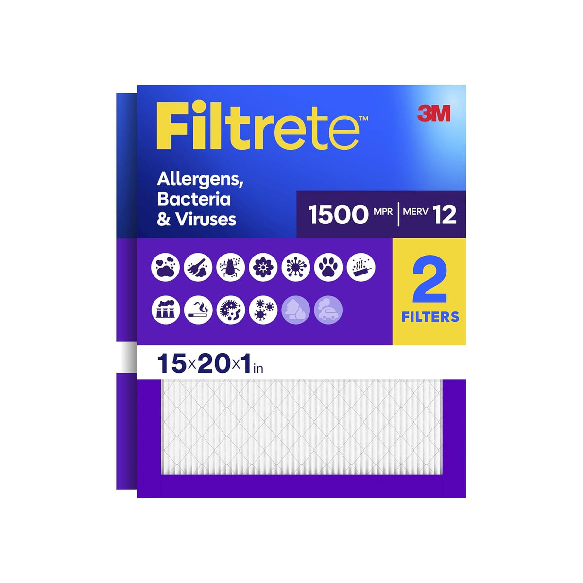 Filtrete Healthy Living - Filtro, Paquete de 2, 16 x 20 x 1