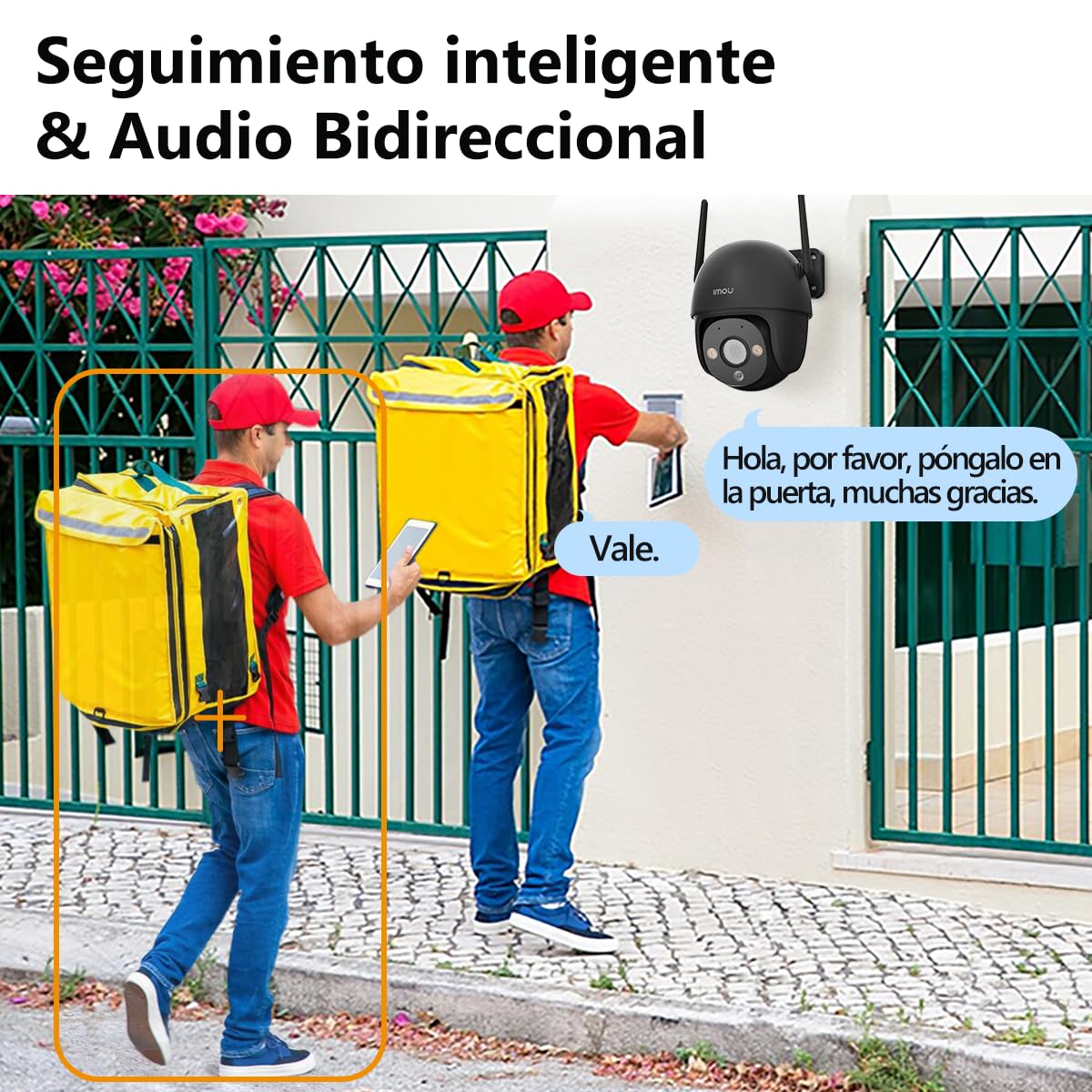 Imou IPC-DK7N Cámara de Seguridad WiFi 6 Exterior 5MP con Visión Nocturna a Color, Detección de Personas y Vehículos, Seguimiento Inteligente e IP66
