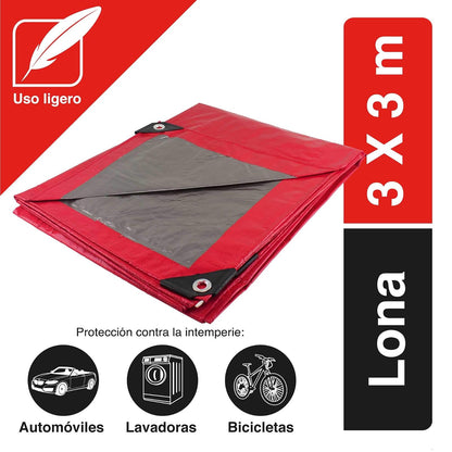 Santul 5429 Lona uso ligero Roja, 3 X 3M