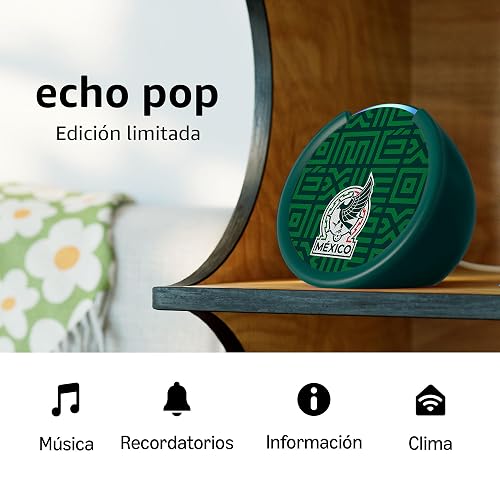 Echo Pop de edición limitada con licencia oficial de la Selección Nacional de México (modelo más reciente): incluye Acceso Anticipado de Alexa+