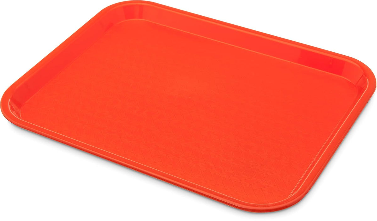 Carlisle Bandeja de Plástico para Cafetería, Antideslizante - Naranja - Pack of 24 - Cafe® (paquete de 24)