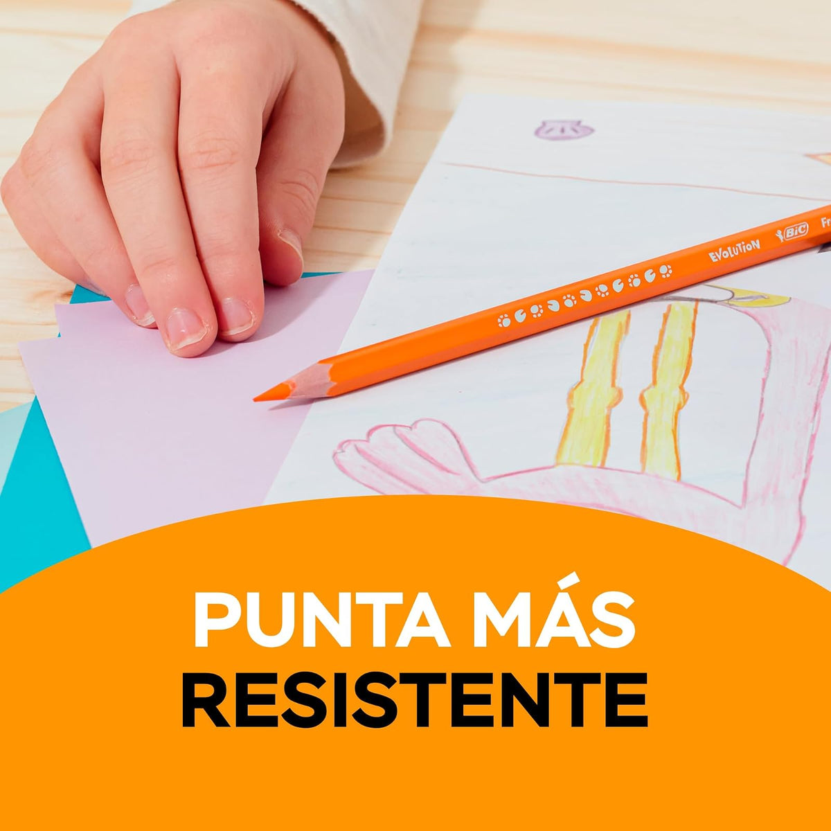 BIC Lápices de Colores Evolution Punta Resistente Sin Astillas Hecho de Resina Surtido de Colores 36 Piezas