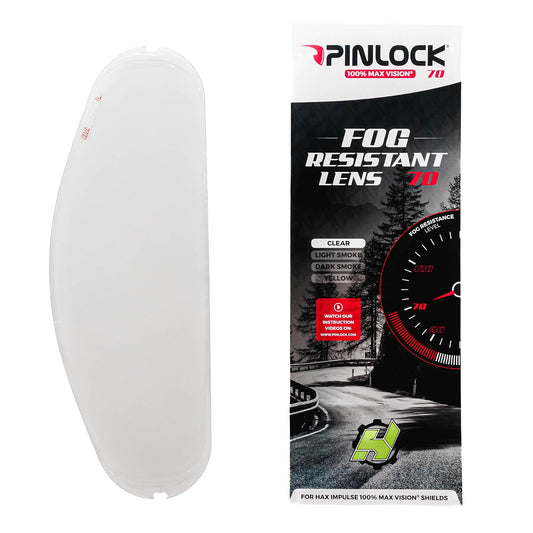 HAX 100% Max Vision Pinlock 70 DKS 274 para casco Impulse Series, fabricado en Países Bajos