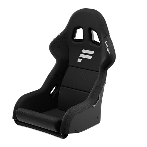 Fanatec ClubSport GT Sim Racing Asiento – Rígido y Duradero, Carcasa Reforzada con Fibra, Espuma Acolchada, Tejido Transpirable, Soporte Lumbar – Negro