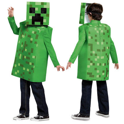 Creeper - Disfraz clásico de Minecraft, Verde, pequeño (4-6)