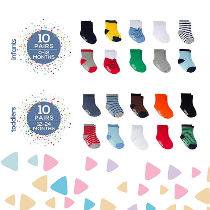 Little Me Baby 20 Piece Assorted Socks, Boys', Multi, 0-12/12-24 Months