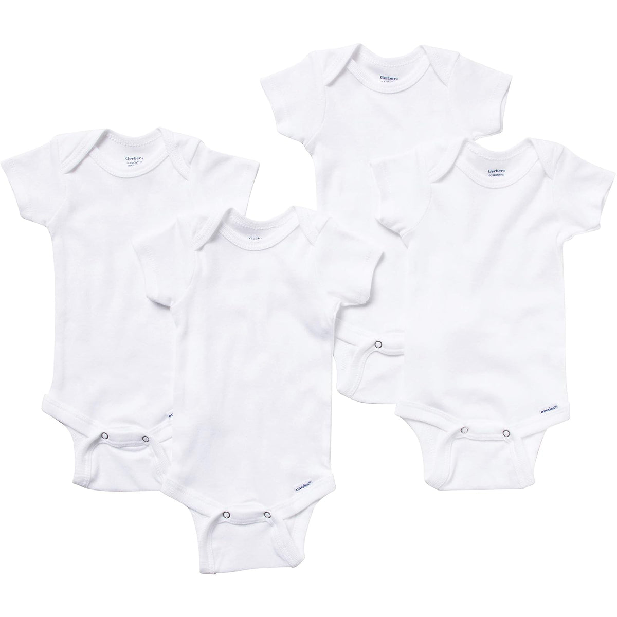 Onesies Brand - Conjunto de 8 Mamelucos Unisex de Manga Corta para bebé