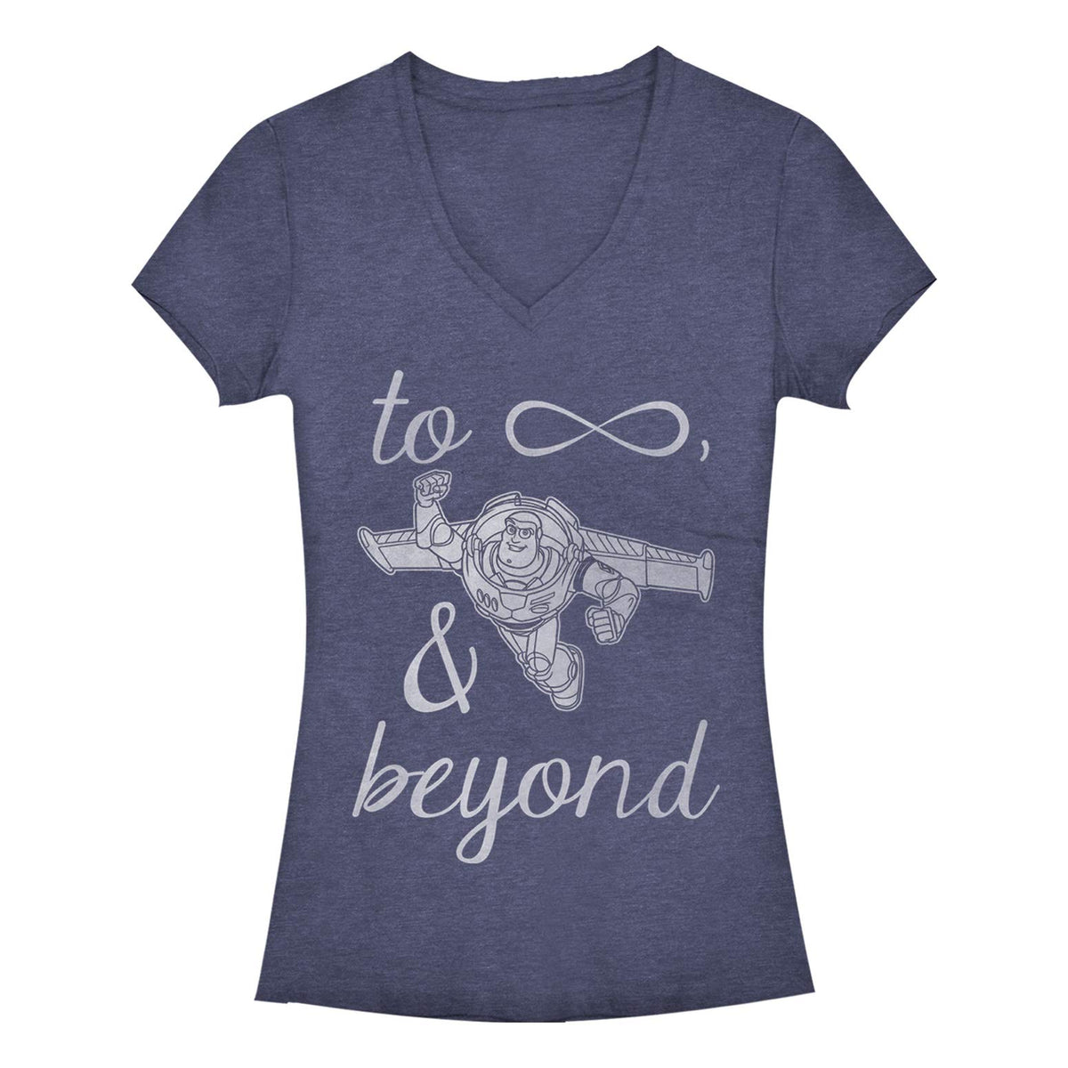Fifth Sun Toy Story Buzz Lightyear To Infinity and Beyond V-Neck tee CamisaMujer