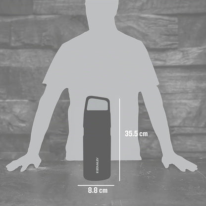 Stanley IceFlow Botella de Transporte 50 oz | Acero inoxidable reciclado, apta para actividades, diseño a prueba de fugas