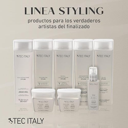 TEC ITALY Gel Della Cera 280 g | Gel de Fijación Media para Cabello | Acabado Natural y Estilizado | Acondiciona y Define Todo Tipo de Cabello | Con Aminoácidos para Brillo y Suavidad