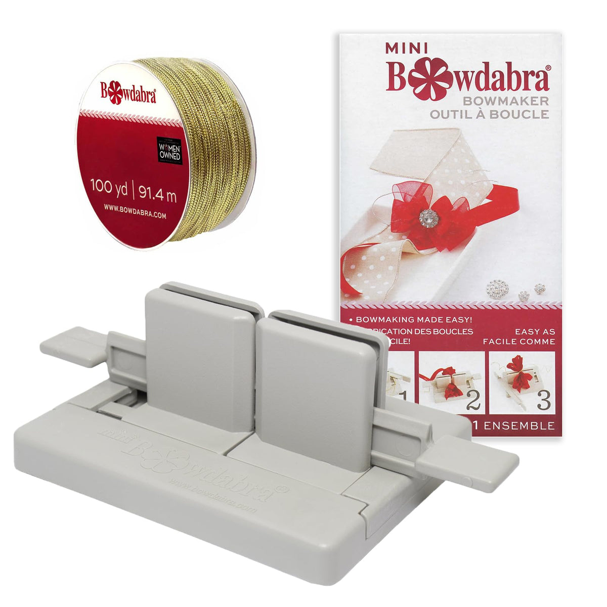 Morex x Bowdabra Combo, Mini Bow Maker, y alambre dorado de 100 yardas