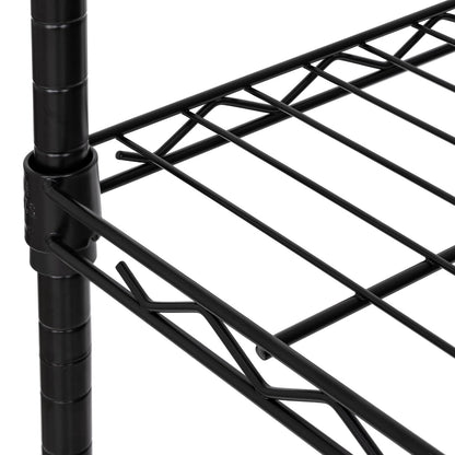 Seville Classics Solid Steel Wire Shelving Storage Unit Adjustable Shelves Organizer Rack, for Home, Kitchen, Office, Garage, Bedroom, Closet, Black, 5-Tier, 30" W x 14" D (New Model)
