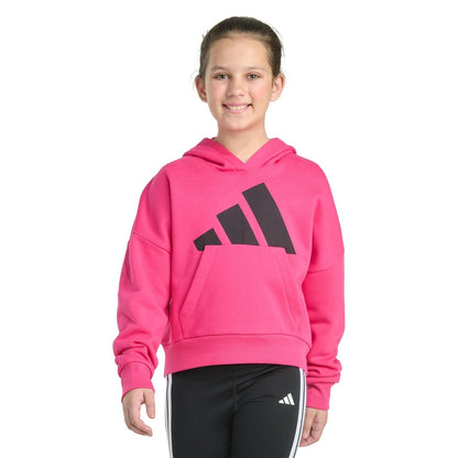Adidas Fleece Colorblock Hooded Sweatshirt Sudadera con Capucha Niñas